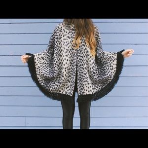 Vintage leopard poncho